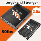 XXXL 78L Under Bed Storage with Wheels, Rolling Storage Containers with Clear Lid & Label, Heavy-Duty Metal Frame, Easy Pull-out, Underbed Storage Bins for Clothes, Shoes, Blankets, and Toys(2PACK) - Image 2