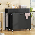 Laundry Sorter, Rolling Laundry Hamper with 3 Section Pull-Out Bags, Laundry Basket Organizer with 2 Drawers & 2-Tone Top Panel, Laundry Hamper with Wheels for Laundry Room Organization, Bathroom - Image 9