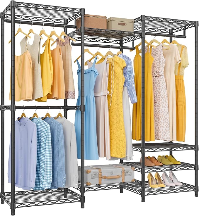 VIPEK V5 Medium Freestanding Clothes Rack, Modular Closet System, Black by VIPEK