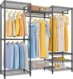 VIPEK V5 Medium Freestanding Clothes Rack, Modular Closet System, Black by VIPEK