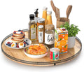 AMH 24-Inch Extra Large Farmhouse Oak Lazy Susan Organizer by AMH