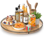 AMH 24-Inch Extra Large Farmhouse Oak Lazy Susan Organizer by AMH