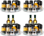 vacane 4 Pack Turntable Organizer Non-Skid, Large 13" Cabinet Lazy Susan Clear Turntable Organizer for Pantry Lazy Susan Organizer, Storage Containers for Kitchen, Countertop by vacane
