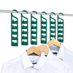 CraftyCrocodile Space Saving Hangers for Clothes - 6 in Pack, Heavy Duty Plastic, Multi Closet Space Savers for Shirts, Pants, Jeans, Sweaters - Hanger Organizer Space Saver by CraftyCrocodile