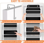 Over The Door Organizer Storage Large Capacity Hanging Bedroom Storage | 5 Shelves, 40 LB Capacity, Foldable Mesh Design, Clear Window, Sturdy, Large Storage Organizer for Nursery, Pantry & Closet - Image 3