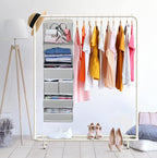 Simple Houseware 6 Shelf Hanging Closet Organizer with 5 Drawers Storage - Image 6