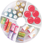 iDesign Recycled Plastic 1/4 Wedge Lazy Susan Turntable Organizer with Handle, Pantry, Bathroom, General Storage and More – 16.5" x 11" x 4", White - Image 3