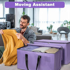 Moving Bags Heavy Duty Lavender Purple – Large Packing Bags for Moving, Extra Large Storage Totes with Zippers and Handles - Image 6