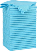 Orighty Microfiber Cleaning Cloth - 24 Pack, Blue Cleaning Rags 12x11 inch by AllRightinOrighty