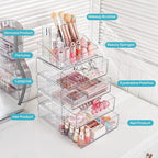 Vtopmart 3 Tier Clear Makeup Organizer with 2 Drawers - Image 7