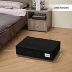 Vincona Under Bed Storage with Wheels, 2 Pack Under Bed Storage Containers with Label Holders for Clothes, Shoes and Blankets, Rolling Underbed Shoe Organizer with Cover, Black (23.6 x 15.7 x 7.28 in) - Image 7