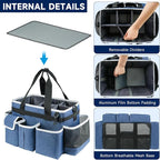 Cleaning Caddy,Cleaning Bag for Housekeepers,Cleaning Supplies Organizer with Handle,Blue - Image 2