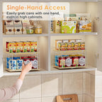 360° Rotating Lazy Susan Can Organizer for Pantry, Holds 26 Cans, White - Image 6