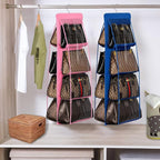 Lirex Handbag Hanging Purse Organizer for Closet, 8 Pocket Handbag Storage Organizer Hanger Oxford Cloth Closet Organizer for Family Closet Bedroom, Foldable and Universal Fit, Blue - Image 6