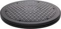 5 Pack 12 inch Lazy Susan Turntable Organizer, Non Skid Large Lazy Susan Turntable for Cabinet, Computer or Laptop, Plastic Turn Table, Black, by RamPro by RamPro