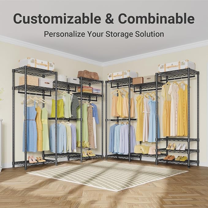 VIPEK V5 Medium Freestanding Clothes Rack, Modular Closet System, Black - Image 3