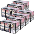 Vieshful 7 Pack Clear Clothes Storage Bags with Zipper 60L by Vieshful