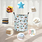 Green Duck Laundry Basket Storage Bin Foldable Laundry Hamper Clothes Storage Bucket Organizer 19.6x15.7 Inch For Laundry Room/Bedroom/Bathroom - Image 5