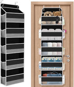 1Pack Over The Door Organizer Large Capacity Hanging Storage Room Organizer | 40 lb Capacity, Ultra-Sturdy, Foldable, Mesh Design with Clear Window, Space-Saving Organizer for Pantry, Nursery & Closet by SpaceHacks