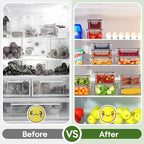 KEMETHY 54-Piece Food Storage Containers with Lids(27 Containers & 27 Lids), Plastic Food Containers for Pantry & Kitchen Storage and Organization, BPA-Free, Leak Proof, Reusable with Labels & Pen - Image 6