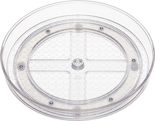 Amazon Basics Clear Rotating Lazy Susan Turntable Organizer for Condiments, 9-Inch, 2-Pack by AmazonBasics