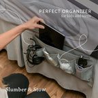 Houseify Slumber & Stow Hanging Bedside Caddy Organizer, 5 Pockets - Image 8