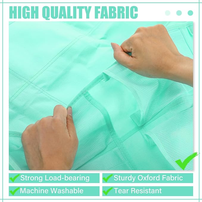 Windyun 1 Pcs 40 Pocket Over the Door Shoe Organizer Hang,Turquoise - Image 4