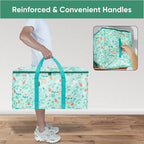BALEINE 4-Pack Oversized Moving Bags with Reinforced Handles, Heavy-Duty Storage Tote for Clothes, Moving Supplies (Spring Stroll, 4-Pack) - Image 5