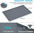 Under Sink Mat 10"x16" Under Sink Mats for Kitchen, Silicone Waterproof Under Sink Liner, Sink Cabinet Organizer Tray with Drain Hole - Image 5