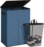SOLEDI 130L Laundry Hamper with Lid, Large Collapsible Laundry Basket by SOLEDI