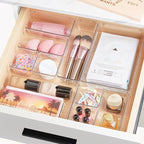 Vtopmart 72 PCS Clear Plastic Drawer Organizers Set, 4-Size Versatile Bathroom and Vanity Organizer Trays, Non-Slip Storage Containers for Makeup, Jewelries, Bedroom，Kitchen Utensils and Office - Image 3