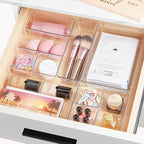 Vtopmart 15 PCS Clear Plastic Drawer Organizers Set, Vanity Organizer Trays - Image 4