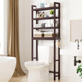 Smiry Bamboo Over The Toilet Storage Cabinet, 4 Tier, Brown by Smiry