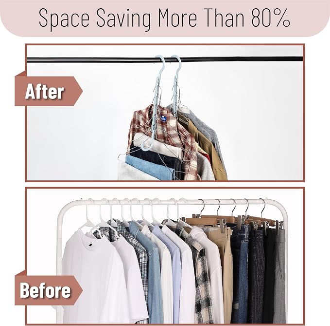 Mr. Pen- Space Saving Hangers for Clothes, 12 pcs, Pastel Horizon Colors - Image 6