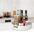 Simple Houseware 12-Inch Multifunctional Non-Skid Storage Lazy Susan, White - Image 3