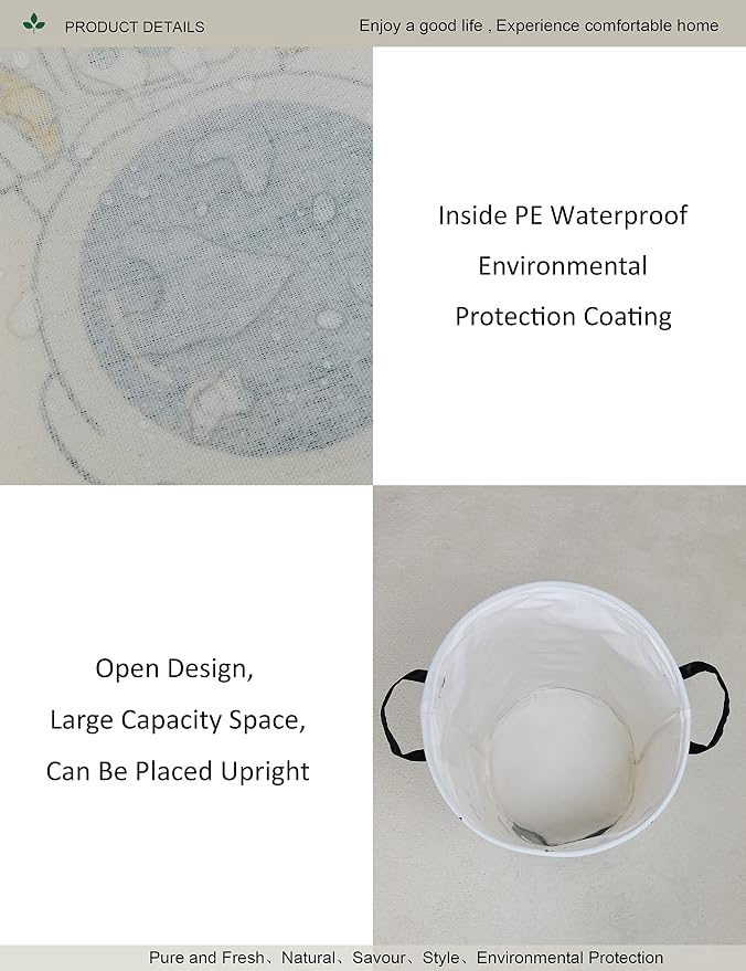 Round Collapsible Astronaut Space Laundry Hamper for Teens and Adults - Image 4