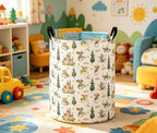 Baby Laundry Basket Baby Nursery Hamper Kids Laundry Basket Toy Storage Bin for Boys Room Decor Gift Baskets for Bedroom Bathroom(Castle Dinosaur) - Image 5