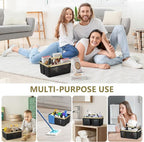 BYUNER Shower Caddy Dorm Men: Plastic Bathroom Caddy Organizer with Handle and Holes, Bath Caddy for College Dorm, Portable Shower Basket Tote for Toiletry, Travel, GYM, Camp Essentials Black/Gold - Image 7