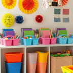AceOrbit 4 Pack Classroom Caddy with Handle Plastic Storage Caddy Organizer - Image 4