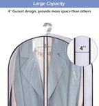 SLEEPING LAMB 60" Gusseted Garment Bags for Closet Storage Clear Dress Bag Hanging Clothes Storage for Long Gowns, Coats, Sweaters, 2 Packs - Image 2