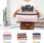 Fixwal Blanket Storage Bags 2 Pack Plastic Clothes Closet Organizer Clear | Clear Plastic, Zippered Closure, for Clothes Comforters Sweaters Blankets Sheets and Toys, Closet Storage - Image 2