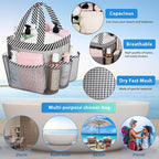 Mesh Shower Caddy Portable - 9 Pockets for College Dorm Room Essential - Image 2
