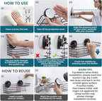 TAILI Shower Caddy Suction Cup with Hooks & Soap Holder, Brown Shower Shelf - Image 7