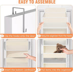 Over The Door Organizer Storage Large Capacity Hanging Bedroom Storage | 5 Shelves, 40 LB Capacity, Foldable Mesh Design, Clear Window, Sturdy, Large Storage Organizer for Nursery, Pantry & Closet - Image 3