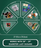 JEISSLIA Lazy Susan Cabinet Organizer Bins for 26"/ 28"/ 32" Diameter - Image 2