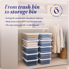 HOMZ Clear Plastic Storage Bins w/Snaplock Lids, 6 Qt, White, 10 Pack | Stackable Container Set for Home, Office Shelves, Kitchen, Garage, and Bathroom Organization - Image 7