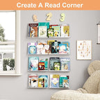 upsimples 10 Pcs 15" Acrylic Shelves for Wall Display and Storage, Clear - Image 6
