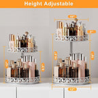 2 Tier Lazy Susan Organizer Turntable, 12 Inch, White - Image 3