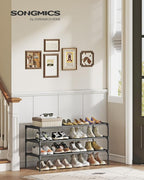 SONGMICS 3-Tier Shoe Rack, Space-Saving, Shoe Storage Organizer - Image 2