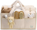 PeraBella Baby Diaper Caddy Organizer with Handle, Boy & Girl Shower Gift Basket, Portable Diaper Storage Basket Bin for Wipes, Newborn Baby Essentials Registry Search Must Haves, Car Caddy Organizer by PeraBella